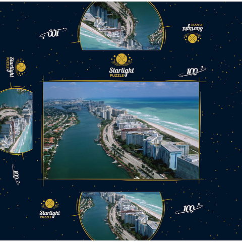 View over Miami Beach, Florida, USA 100 Jigsaw Puzzle box 3D Modell