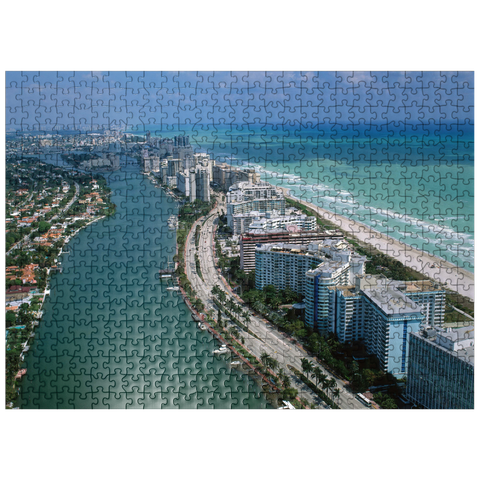 puzzleplate View over Miami Beach, Florida, USA 500 Jigsaw Puzzle