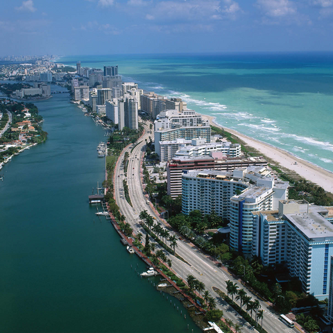 View over Miami Beach, Florida, USA 500 Jigsaw Puzzle 3D Modell