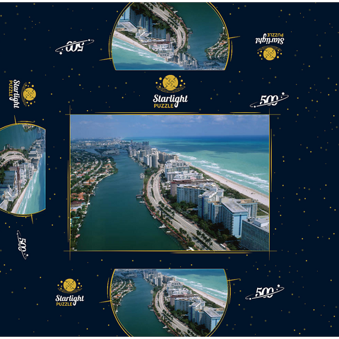 View over Miami Beach, Florida, USA 500 Jigsaw Puzzle box 3D Modell