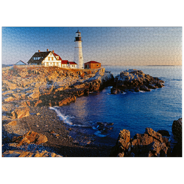 puzzleplate Portland Head Lighthouse at Cape Elizabeth, Maine, USA 1000 Jigsaw Puzzle