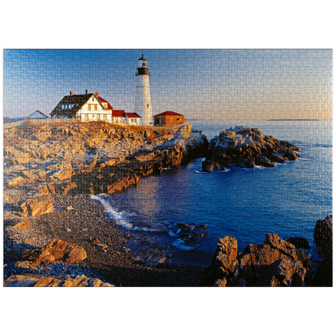puzzleplate Portland Head Lighthouse at Cape Elizabeth, Maine, USA 1000 Jigsaw Puzzle
