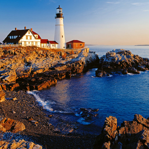Portland Head Lighthouse at Cape Elizabeth, Maine, USA 1000 Jigsaw Puzzle 3D Modell
