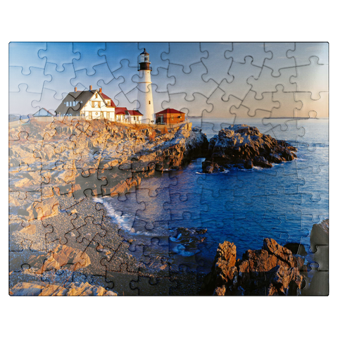 puzzleplate Portland Head Lighthouse at Cape Elizabeth, Maine, USA 100 Jigsaw Puzzle