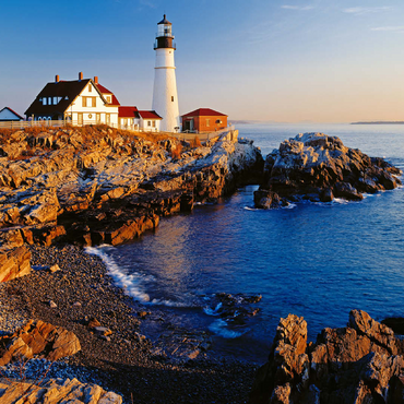 Portland Head Lighthouse at Cape Elizabeth, Maine, USA 100 Jigsaw Puzzle 3D Modell