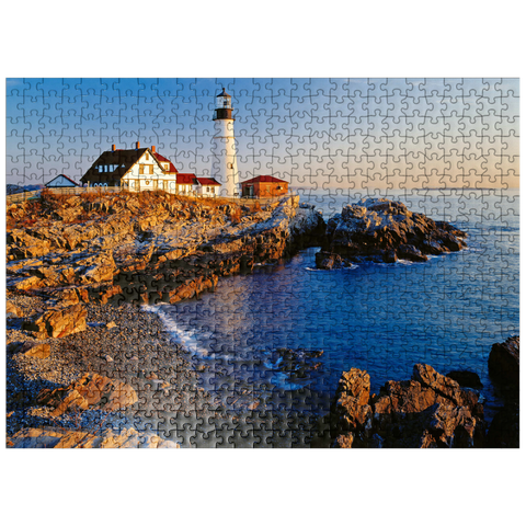 puzzleplate Portland Head Lighthouse at Cape Elizabeth, Maine, USA 500 Jigsaw Puzzle