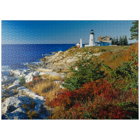 puzzleplate Lighthouse at Pemaquid Point, Maine, USA 1000 Jigsaw Puzzle