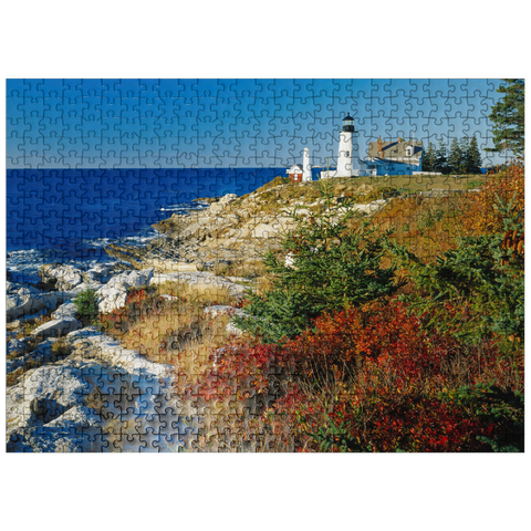 puzzleplate Lighthouse at Pemaquid Point, Maine, USA 500 Jigsaw Puzzle