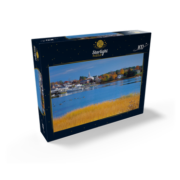 Town overview and marina of Damariscotta, Maine, USA 100 Jigsaw Puzzle box view1