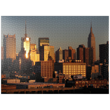 puzzleplate View over Hudson on Manhattan, New York City, New York, USA 1000 Jigsaw Puzzle