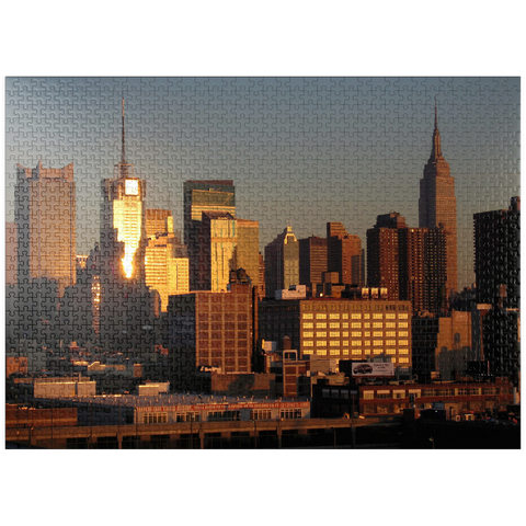 puzzleplate View over Hudson on Manhattan, New York City, New York, USA 1000 Jigsaw Puzzle