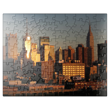 puzzleplate View over Hudson on Manhattan, New York City, New York, USA 100 Jigsaw Puzzle