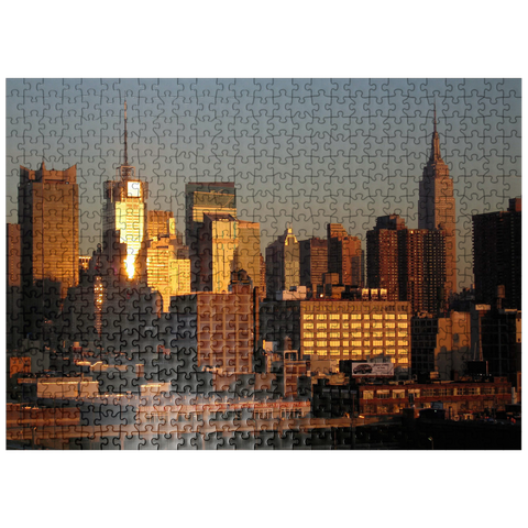 puzzleplate View over Hudson on Manhattan, New York City, New York, USA 500 Jigsaw Puzzle