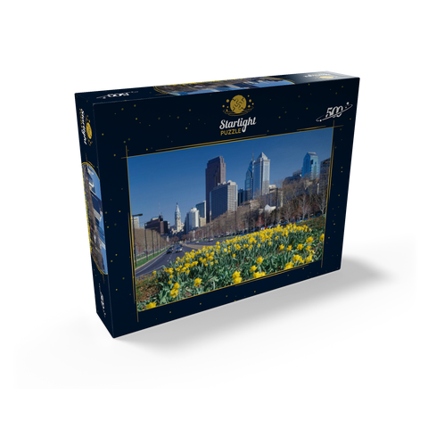 Benjamin Franklin Parkway with Skline and City Hall, Philadelphia, Pennsylvania, USA 500 Jigsaw Puzzle box view1