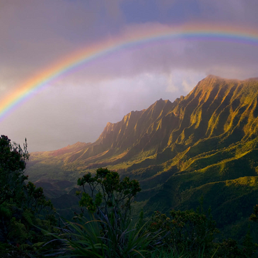 Rainbow over Na Pali Coast, Kauai Island, Hawaii, USA 1000 Jigsaw Puzzle 3D Modell