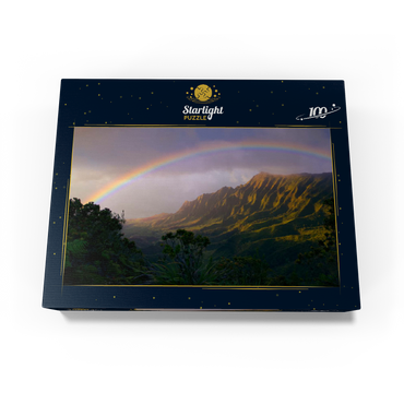 Rainbow over Na Pali Coast, Kauai Island, Hawaii, USA 100 Jigsaw Puzzle box view1
