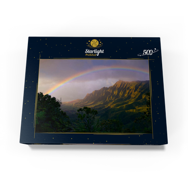 Rainbow over Na Pali Coast, Kauai Island, Hawaii, USA 500 Jigsaw Puzzle box view1