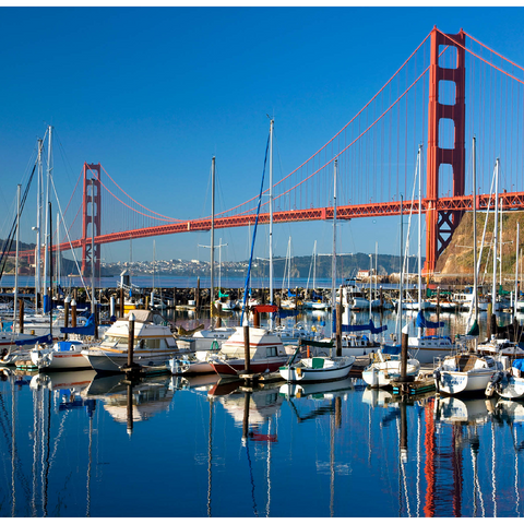 Golden Gate Bridge with marina, San Francisco, California, USA 1000 Jigsaw Puzzle 3D Modell