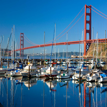 Golden Gate Bridge with marina, San Francisco, California, USA 100 Jigsaw Puzzle 3D Modell