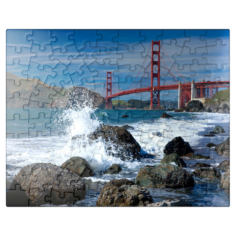 puzzleplate San Francisco Bay and Golden Gate Bridge, San Francisco, California, USA 100 Jigsaw Puzzle