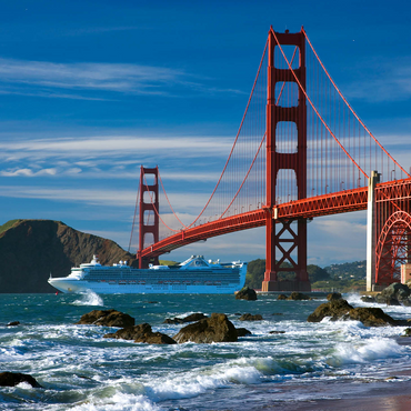 San Francisco Bay with cruise ship and Golden Gate Bridge, San Francisco, California, USA 1000 Jigsaw Puzzle 3D Modell