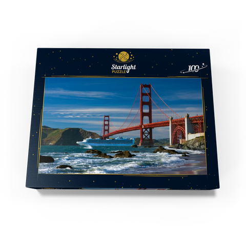 San Francisco Bay with cruise ship and Golden Gate Bridge, San Francisco, California, USA 100 Jigsaw Puzzle box view1