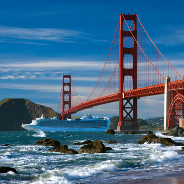San Francisco Bay with cruise ship and Golden Gate Bridge, San Francisco, California, USA 500 Jigsaw Puzzle 3D Modell