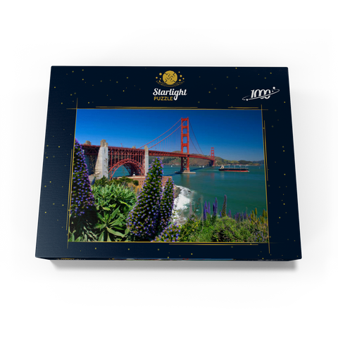 San Francisco Bay with Golden Gate Bridge and Fort Point National Historic Site, San Francisco, California, USA 1000 Jigsaw Puzzle box view1
