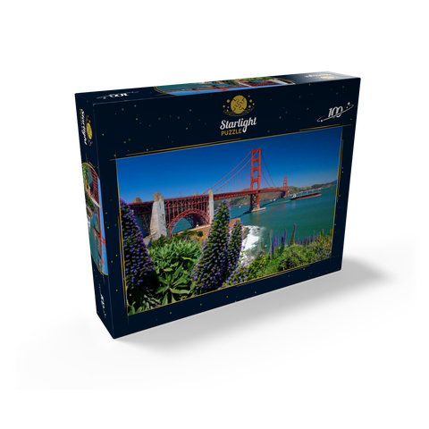 San Francisco Bay with Golden Gate Bridge and Fort Point National Historic Site, San Francisco, California, USA 100 Jigsaw Puzzle box view1