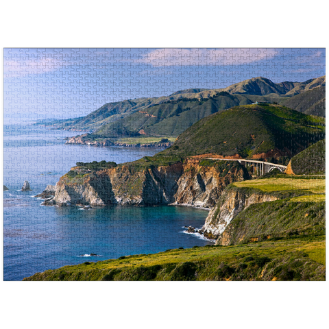 puzzleplate Coast on Highway One near Big Sur, California, USA 1000 Jigsaw Puzzle