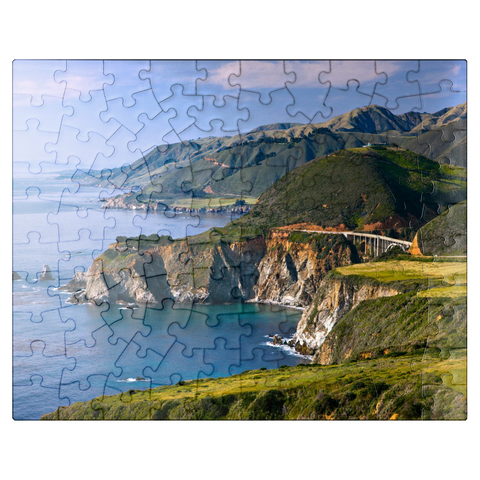 puzzleplate Coast on Highway One near Big Sur, California, USA 100 Jigsaw Puzzle