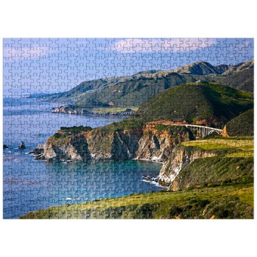 puzzleplate Coast on Highway One near Big Sur, California, USA 500 Jigsaw Puzzle