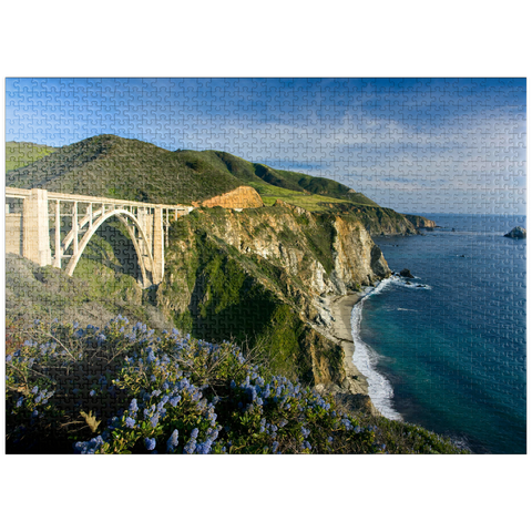 puzzleplate Coast on Highway One near Big Sur, California, USA 1000 Jigsaw Puzzle
