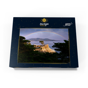 Rainbow over Monterey cypress (Lone Cypress) on the Pacific coast near 1000 Jigsaw Puzzle box view1