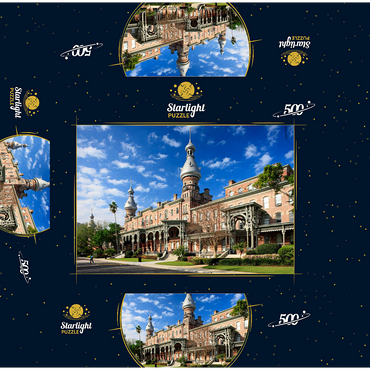Former Tampa Bay Hotel with Henry Plant Museum in Tampa on the Gulf Coast, Florida, USA 500 Jigsaw Puzzle box 3D Modell