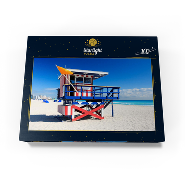 Lifeguard station in South Beach in Miami Beach, Florida, USA 100 Jigsaw Puzzle box view1