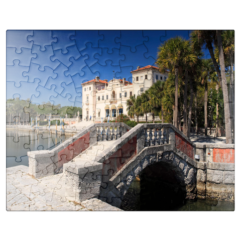 puzzleplate Villa Vizcaya garden area in Coconut Grove Miami, Florida, USA 100 Jigsaw Puzzle