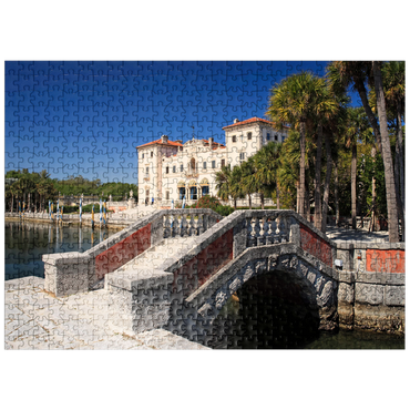 puzzleplate Villa Vizcaya garden area in Coconut Grove Miami, Florida, USA 500 Jigsaw Puzzle