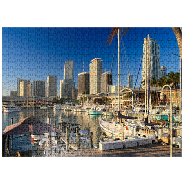 puzzleplate Marina at Bayside Marketplace in Downtown Miami, Florida, USA 500 Jigsaw Puzzle