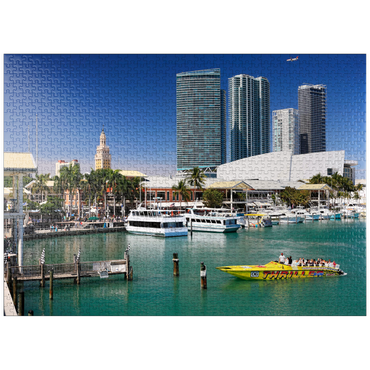 puzzleplate Marina at Bayside Marketplace in Downtown Miami, Florida, USA 1000 Jigsaw Puzzle
