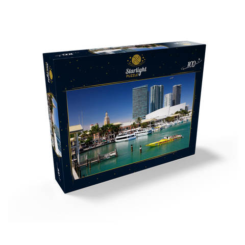 Marina at Bayside Marketplace in Downtown Miami, Florida, USA 100 Jigsaw Puzzle box view1