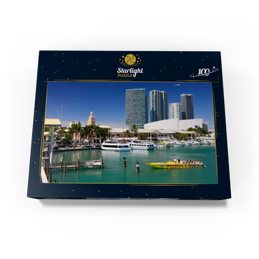 Marina at Bayside Marketplace in Downtown Miami, Florida, USA 100 Jigsaw Puzzle box view1