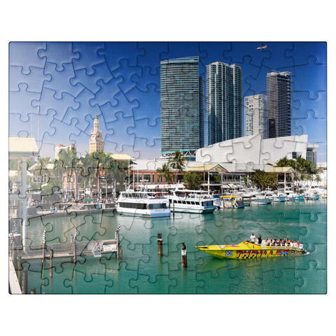 puzzleplate Marina at Bayside Marketplace in Downtown Miami, Florida, USA 100 Jigsaw Puzzle