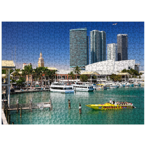 puzzleplate Marina at Bayside Marketplace in Downtown Miami, Florida, USA 500 Jigsaw Puzzle