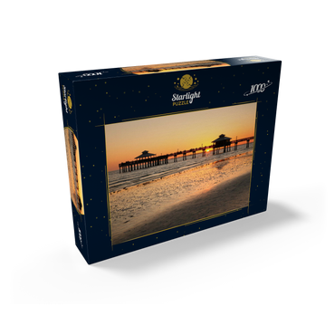 Sunset at the pier in Fort Myers Beach on the Gulf Coast, Florida, USA 1000 Jigsaw Puzzle box view1