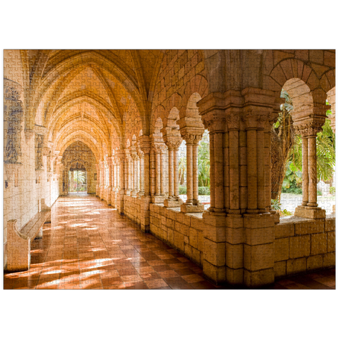 puzzleplate Cloister in the rebuilt Spanish Monastery of St. Bernard in Miami, Florida, USA 1000 Jigsaw Puzzle