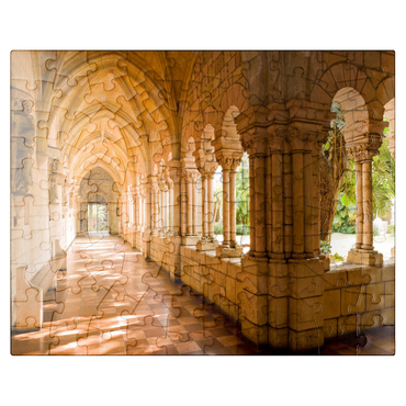 puzzleplate Cloister in the rebuilt Spanish Monastery of St. Bernard in Miami, Florida, USA 100 Jigsaw Puzzle