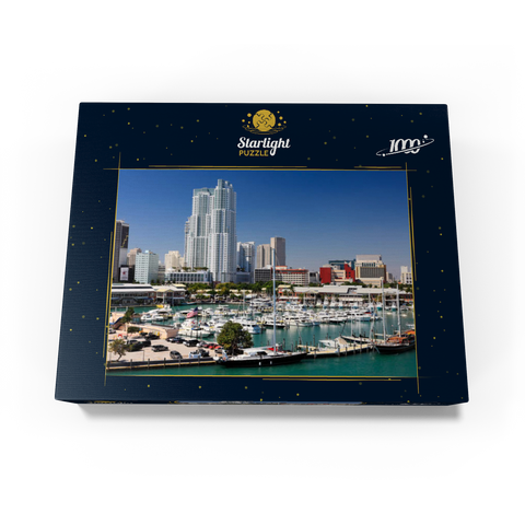 Marina at Bayside Marketplace in Downtown Miami, Florida, USA 1000 Jigsaw Puzzle box view1
