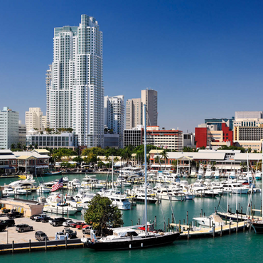 Marina at Bayside Marketplace in Downtown Miami, Florida, USA 100 Jigsaw Puzzle 3D Modell