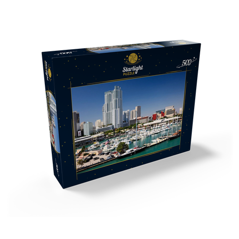 Marina at Bayside Marketplace in Downtown Miami, Florida, USA 500 Jigsaw Puzzle box view1